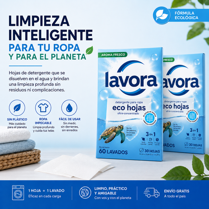 Lavora™ Detergente enzimático en láminas