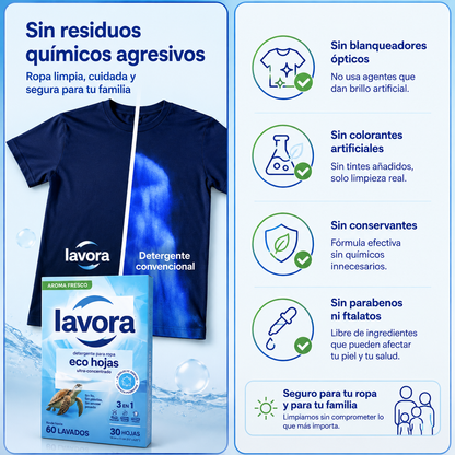 Lavora™ Detergente enzimático en láminas